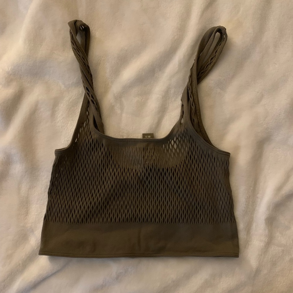 SKIMS Olive Mesh Bra